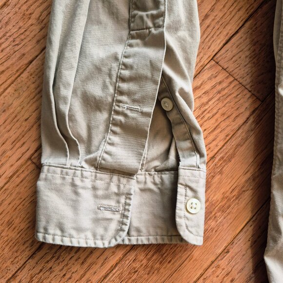 Polo Ralph Lauren Cotton Button Up Green Horse Logo Made in Canada XL - Picture 6 of 11